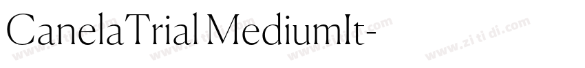 CanelaTrial MediumIt字体转换 CanelaTrial MediumIt字体转换